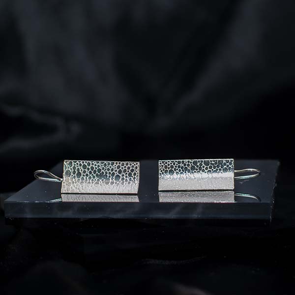 Rectangle Toad Skin Textured Earrings