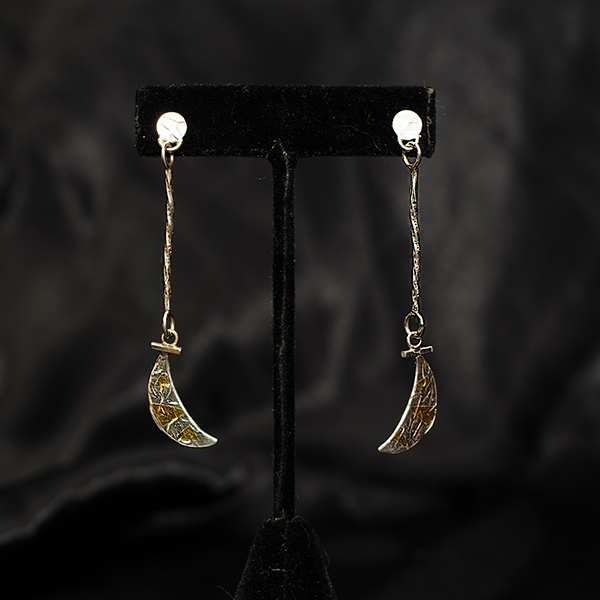 buy handcrafted sterling silver moon earrings