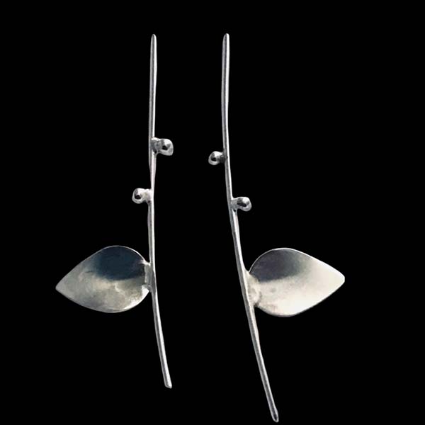 buy handmade sterling silver petal earrings