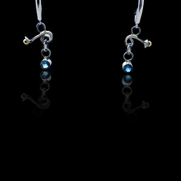 Shop handcrafted Silver with Gold Bracelet Diamond Earrings