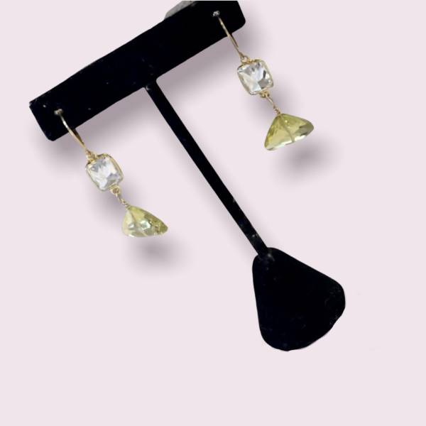 buy handmade topaz and crystal earrings